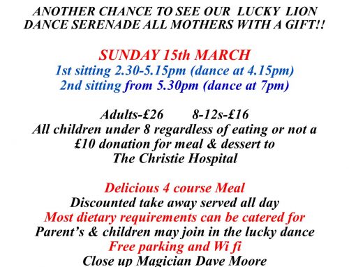 MOTHERS DAY FUN, FOOD & LION DANCE